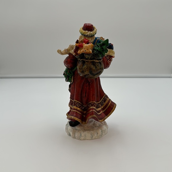 Holiday Expressions Santa Figurine. Vintage 1998 Resin Santa with Bag of Toys - Picture 5 of 16